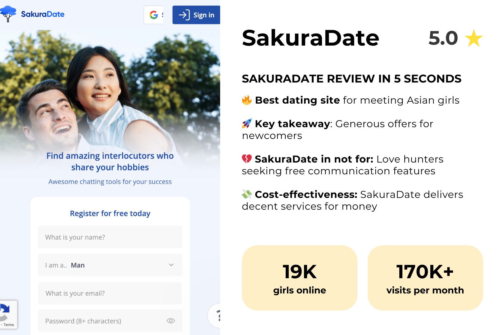 SakuraDate Review: Details, Price & Features